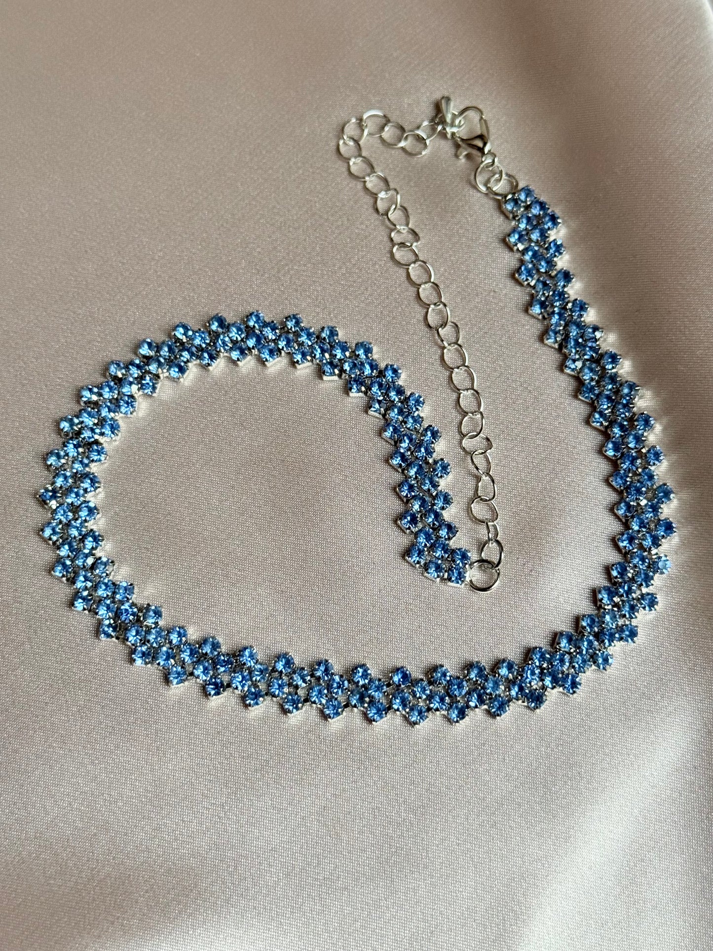 Rhinestone Choker Geometric Crystal Necklace