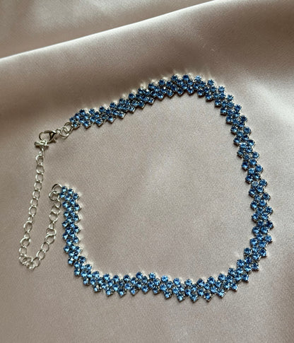 Rhinestone Choker Geometric Crystal Necklace