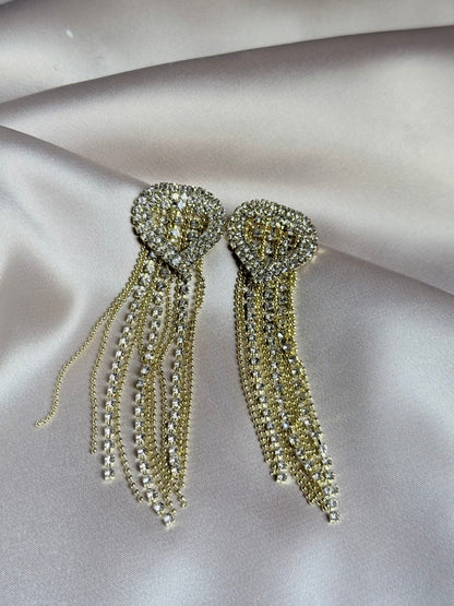 Elegant Exquisite Light Luxury Mesh Zircon Earrings