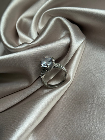 Asscher Cut 2.5Ct D Color Moissanite Diamond Ring