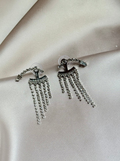 Sparkling Rhinestone Pearl Earrings