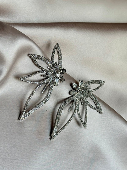 Shiny Rhinestone Drills Butterfly Dangle Earrings For Women