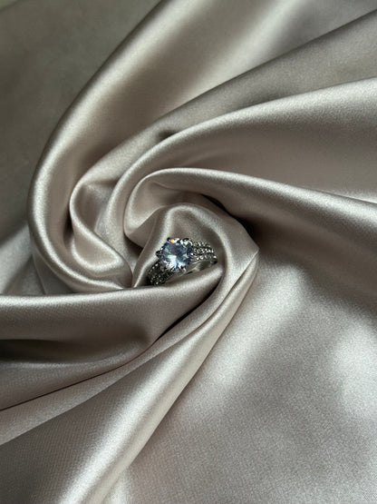 Asscher Cut 2.5Ct D Color Moissanite Diamond Ring