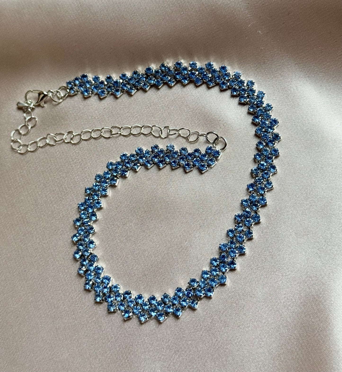 Rhinestone Choker Geometric Crystal Necklace