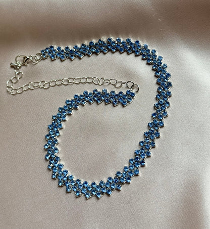 Rhinestone Choker Geometric Crystal Necklace