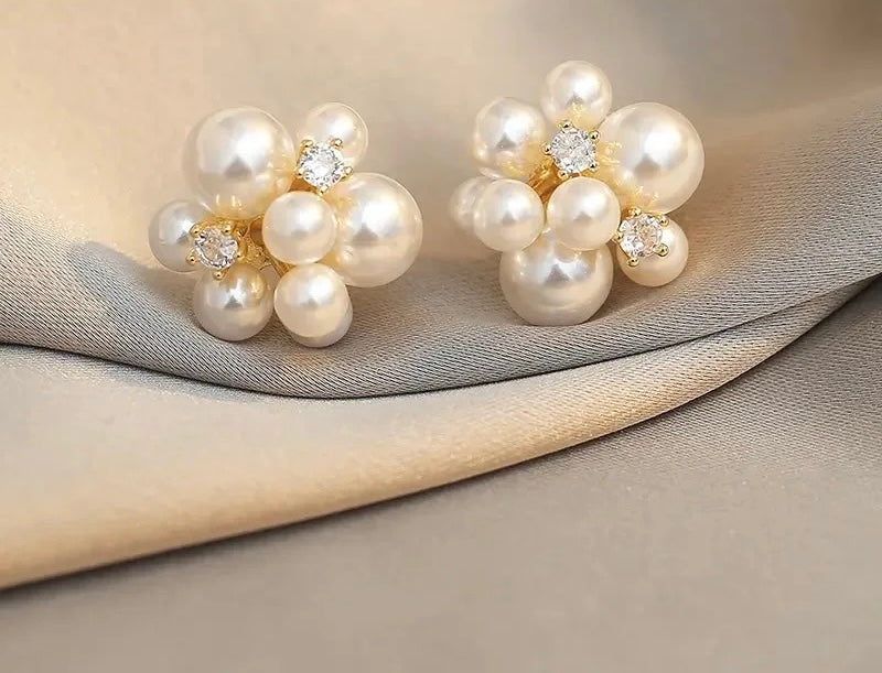 Trendy Imitated Pearl Stud Earrings