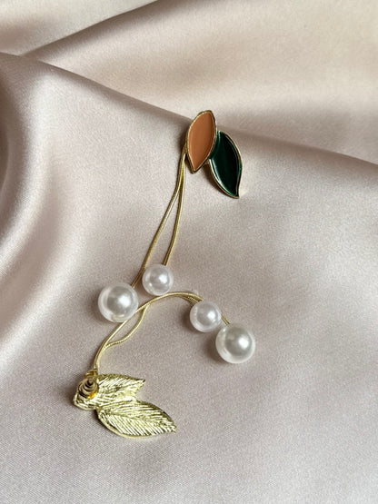 Leaf Pearl Earring