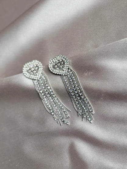 Elegant Exquisite Light Luxury Mesh Zircon Earrings