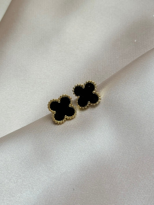 1Pair Korean Style Four Leaf Clover Stud Earrings