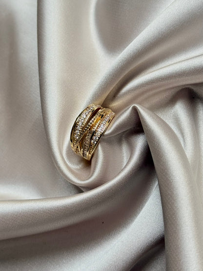 Rhinestone Ring Multi-layer Winding Ring