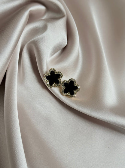 New Gold-Plated Silver Flowers 5 Pieces/Set Bracelet Pendant Necklace Earrings