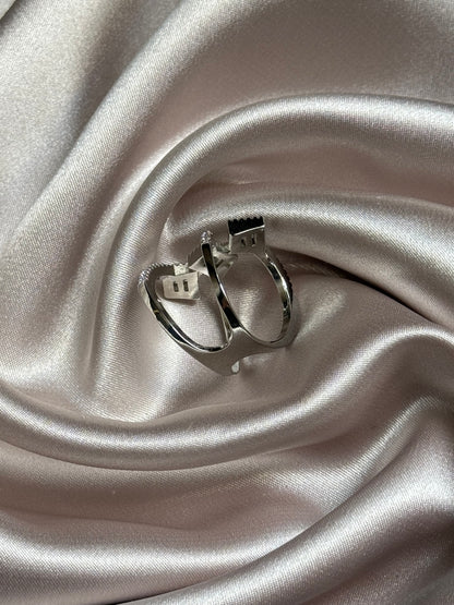 New Fashion Double Layer 3-GRAIN Zircon Ring