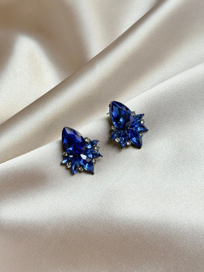 Blue zircon earrings
