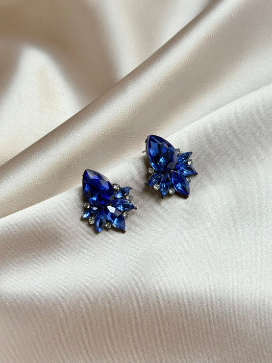 Blue zircon earrings