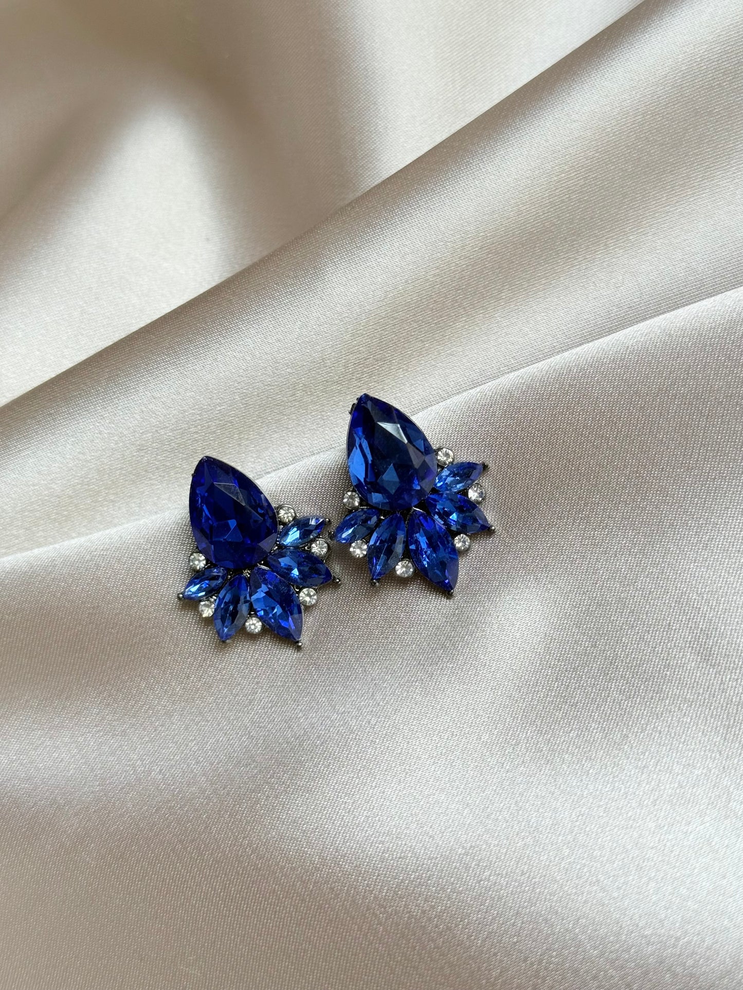 Blue zircon earrings
