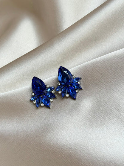 Blue zircon earrings