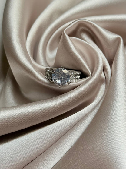 Asscher Cut 2.5Ct D Color Moissanite Diamond Ring