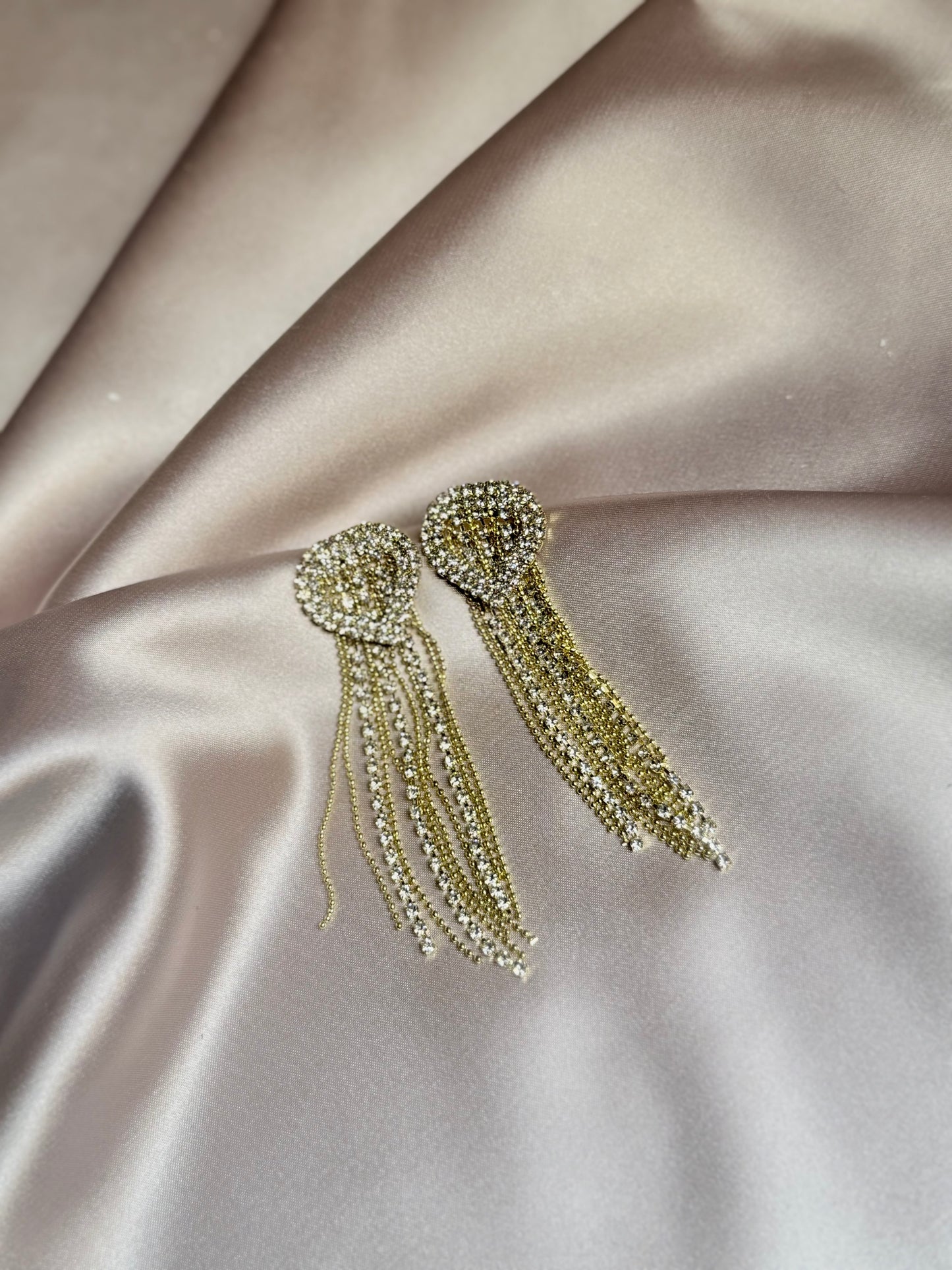 Elegant Exquisite Light Luxury Mesh Zircon Earrings