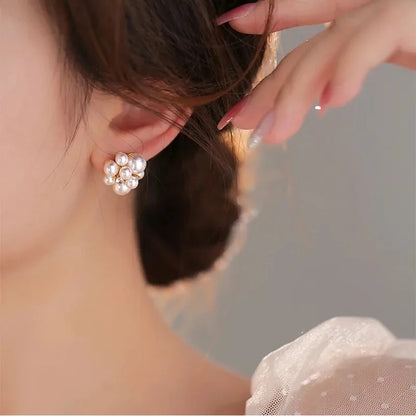 Trendy Imitated Pearl Stud Earrings