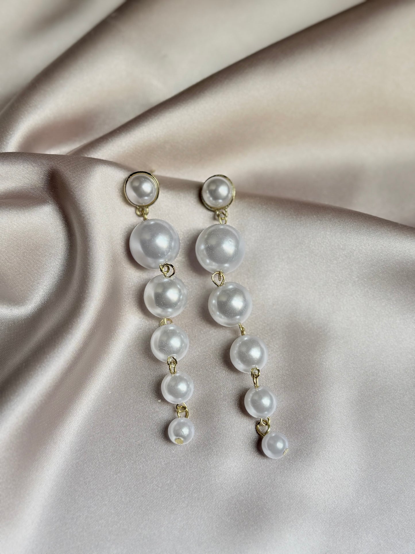 Elegant Pearl Long Earrings Style Large Imitation Pearl Pendant Earrings