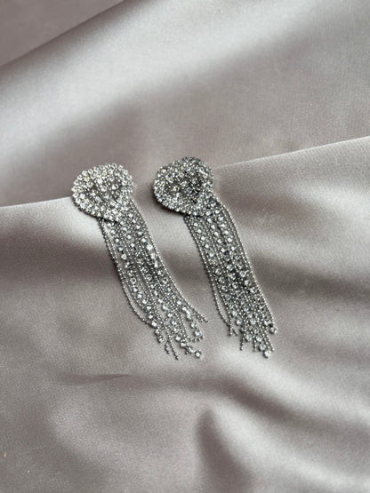 Elegant Exquisite Light Luxury Mesh Zircon Earrings