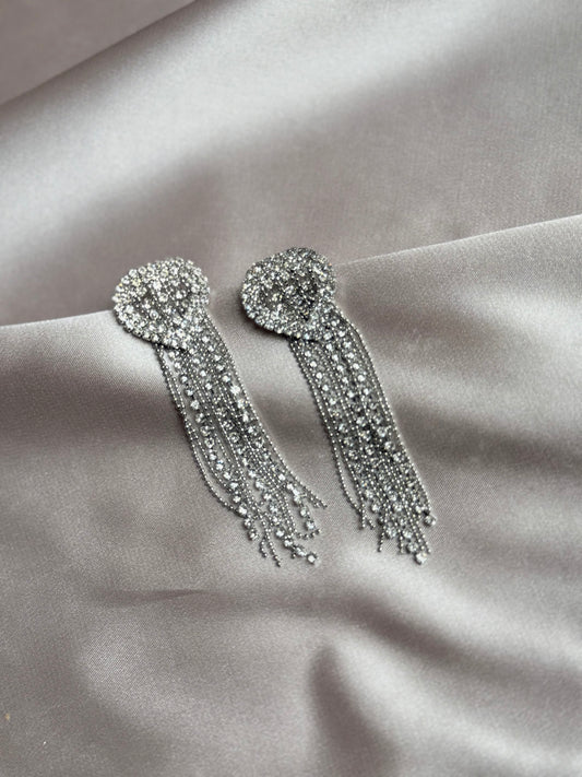 Elegant Exquisite Light Luxury Mesh Zircon Earrings