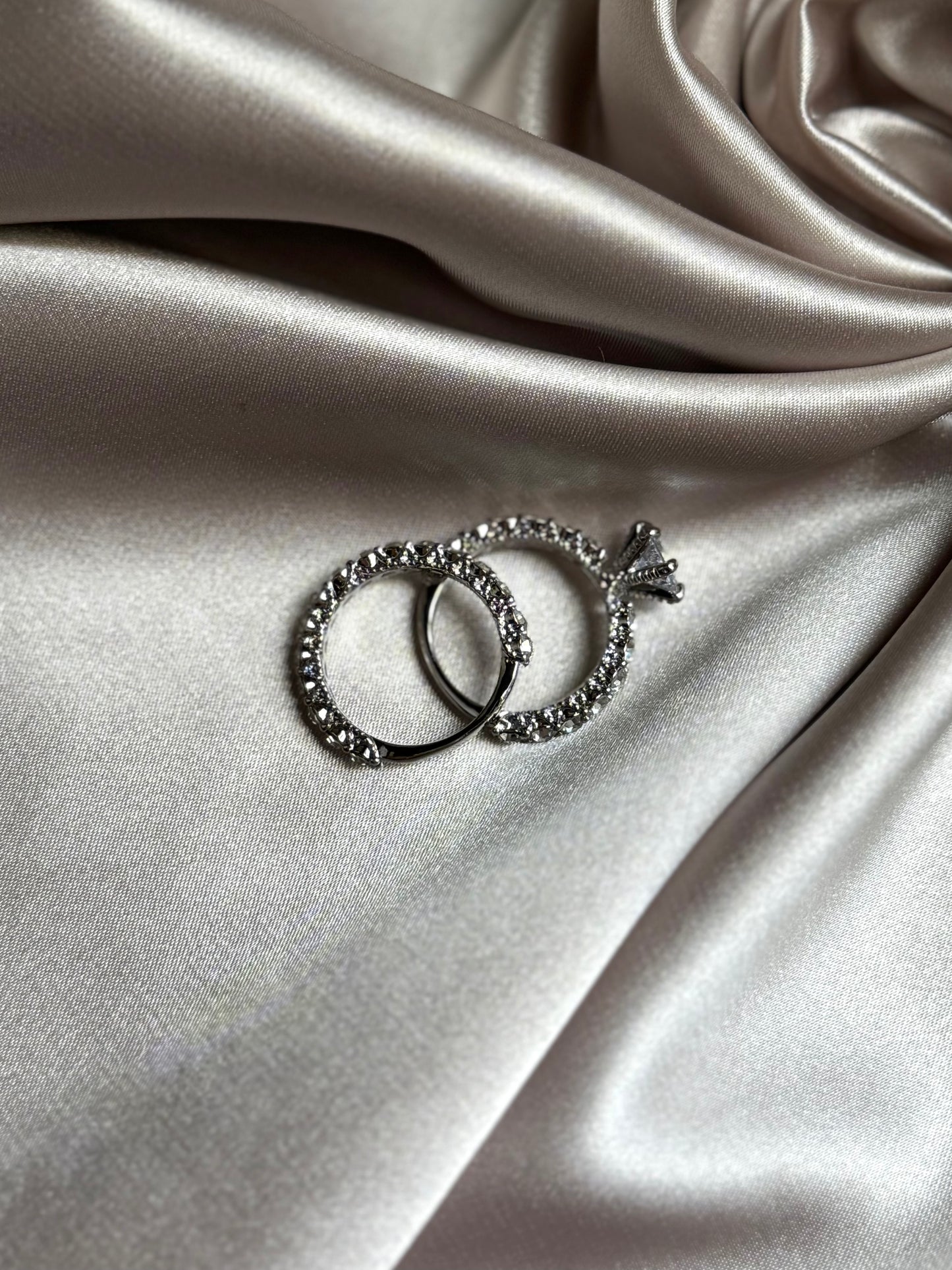 2pcs Fashionable Exquisite Luxury Rings for Women