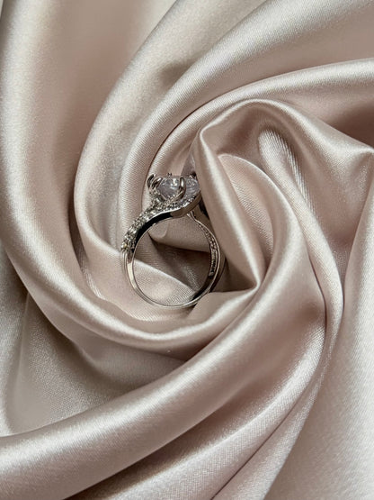 Asscher Cut 2.5Ct D Color Moissanite Diamond Ring