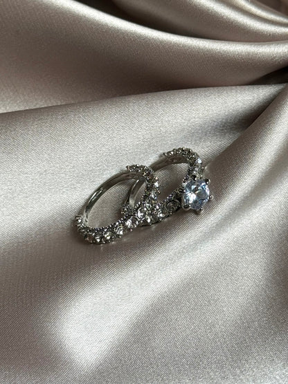 2pcs Fashionable Exquisite Luxury Rings for Women