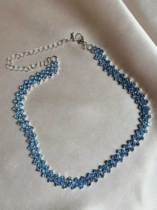 Rhinestone Choker Geometric Crystal Necklace