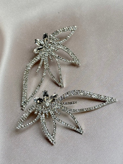 Shiny Rhinestone Drills Butterfly Dangle Earrings For Women