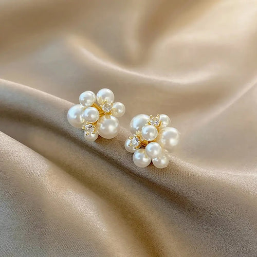 Trendy Imitated Pearl Stud Earrings