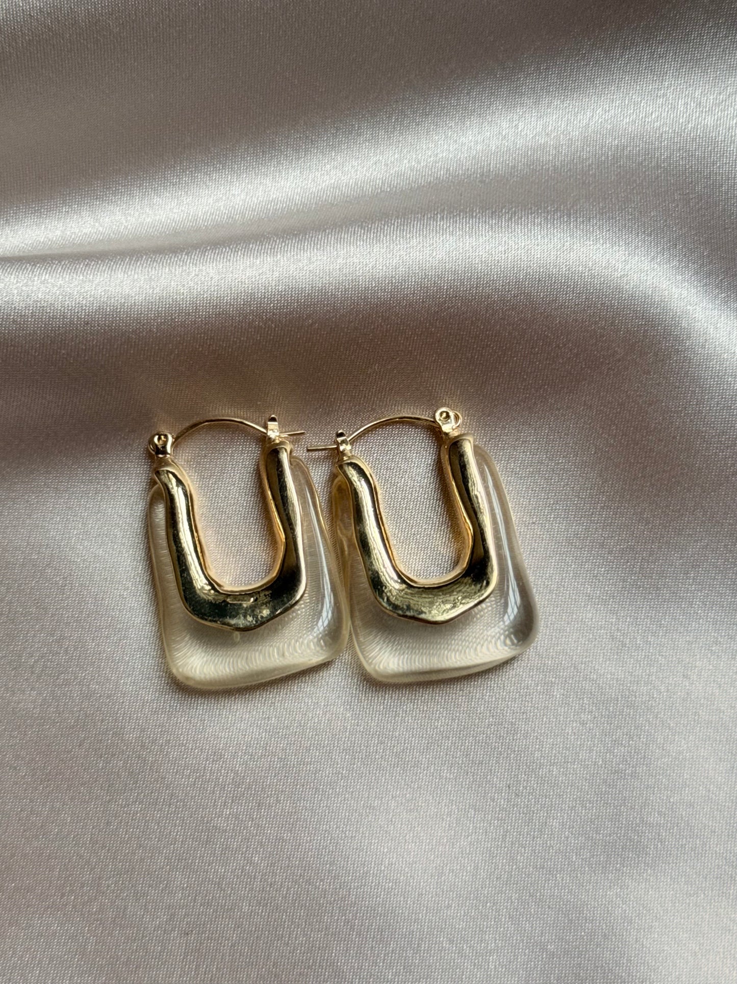 Transparent Resin Earrings For Women